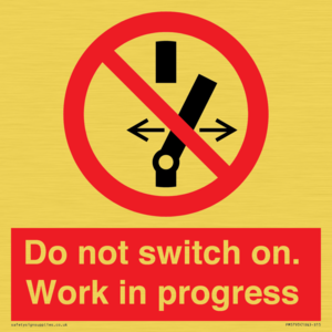 Do not switch on. Work in progress